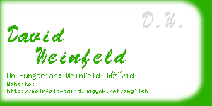 david weinfeld business card